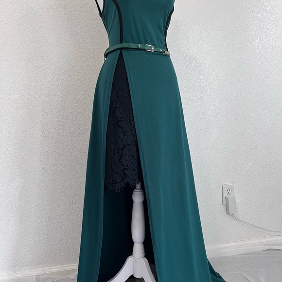 Chic Forest Green High Low Dress - Picture 8 of 11